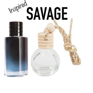 SAVAGE Hanging Car Diffuser Glass Bottle Long Lasting Perfume Air Freshener