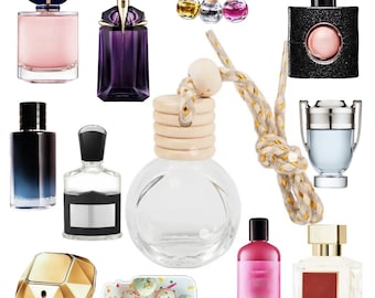 Luxury Hanging Car Diffuser Glass Bottle Long Lasting Perfume Air Freshener Gift