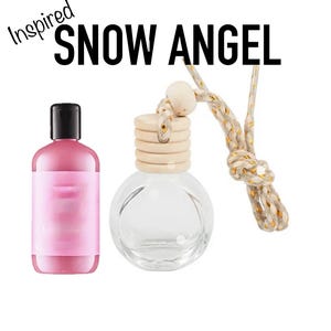 SNOW ANGEL Hanging Car Diffuser Glass Bottle Long Lasting Perfume Air Freshener