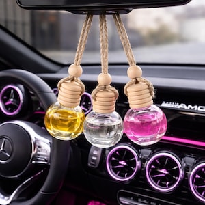 Luxury Hanging Car Diffuser Glass Bottle Long Lasting Perfume Air Freshener Gift