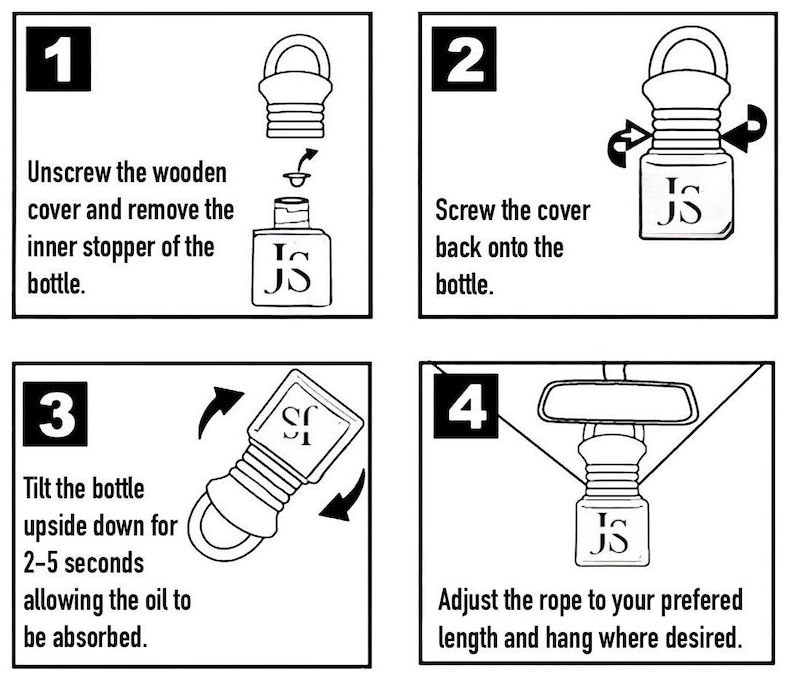 GOOD GIRL Hanging Car Diffuser Glass Bottle Long Lasting Perfume Air Freshener Bild 4