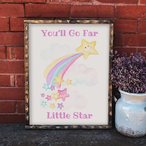 Inspirational You&#39;ll Go Far Star Kid&#39;s Printable / Classroom and Children&#39;s Décor / Instant Digital Download, Printable Art, Digital Art