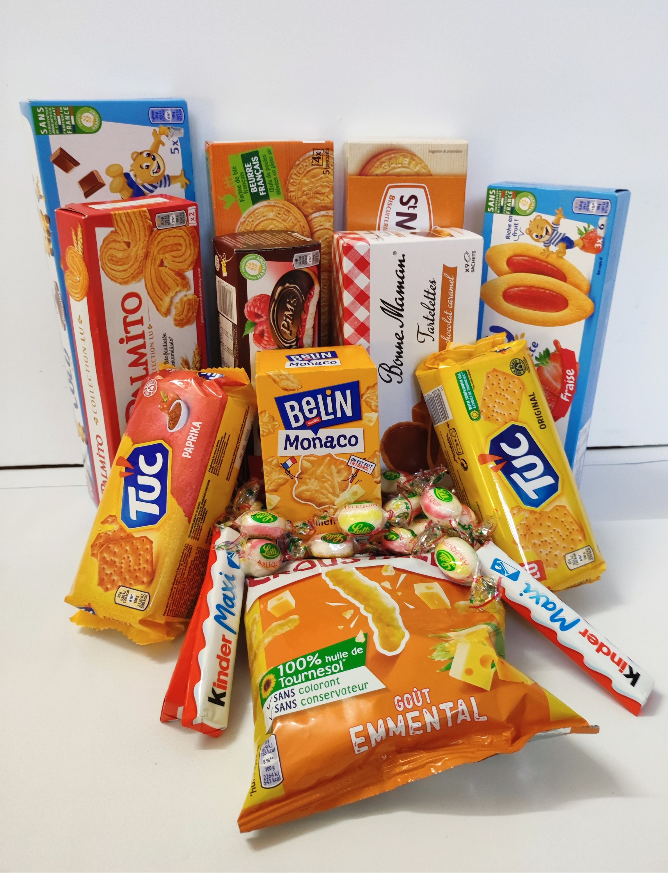 Français Boîte de Collations | Collation Surprise d'anniversaire Idée Cadeau La Fête Des Pères Mères