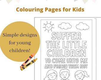 4 Bible Verse Colouring Pages for Young Kids - Mark's Gospel x4 pdf sheets