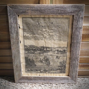 St Augustine Florida Map Etch Pirates Aged Document Frame not included