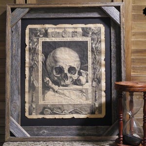 Memento Mori Aged Document Frame not included