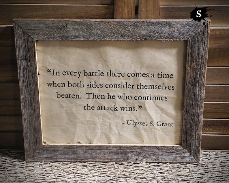 Ulysses S Grant Quote US Civil War Era Aged Document