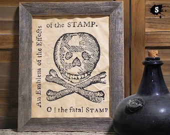 Stamp Act Colonial America Aged Document Frame not included AR41