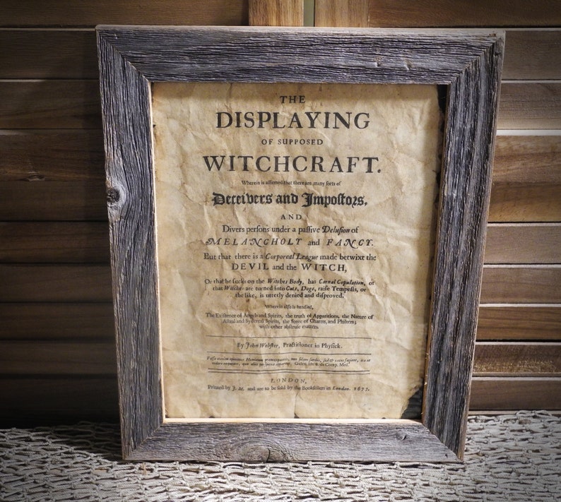 The Displaying of supposed witchcraft Aged Document Frame not included Witchcraft image 1