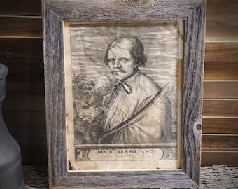 Rock Brasiliano Pirate buccaneer Aged Document Frame not included