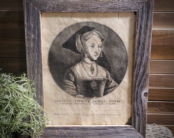 Jane Seymour third wife of King Henry VIII of England Aged Document Frame not included