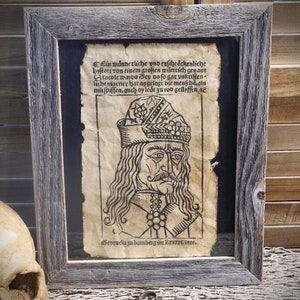 Vlad Tepes Vlad the Impaler Dracula Aged Document Frame not included