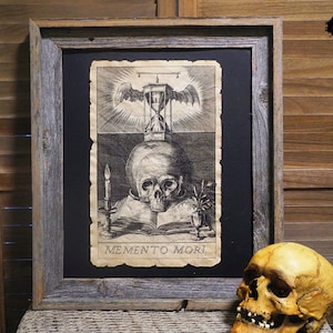 Memento Mori Aged Document Frame not included