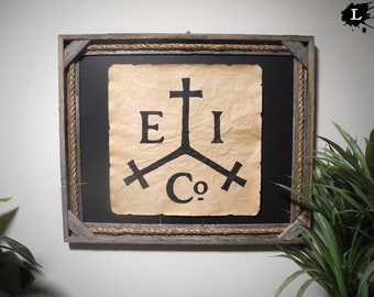 Large Size East India Company Logo  Aged Document Frame not included