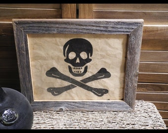 Black Sam Bellamy Whydah Jolly Roger Flag Piracy Aged Document