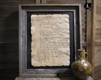 Salem witch trials Mary Parker document Aged Document Frame not included Witchcraft