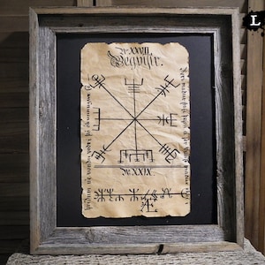 Vegvisir Vikings  Aged Document Frame not included