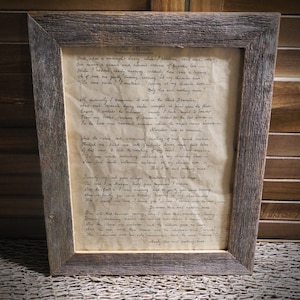 The Raven by Edgar allan poe etch Aged Document Frame not included