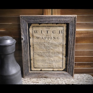 The witch of wapping Aged Document Frame not included Witchcraft