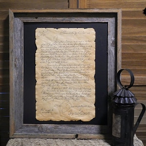 Blackbeard Crashes Queen Annes Revenge Accepts Pardon Stede Bonnet Plunders Ship Piracy Aged Document Frame not included