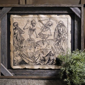 Dance of the Death Etch Aged Document Frame not included