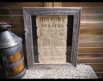 A General History of the Pyrates Aged Document Frame not included