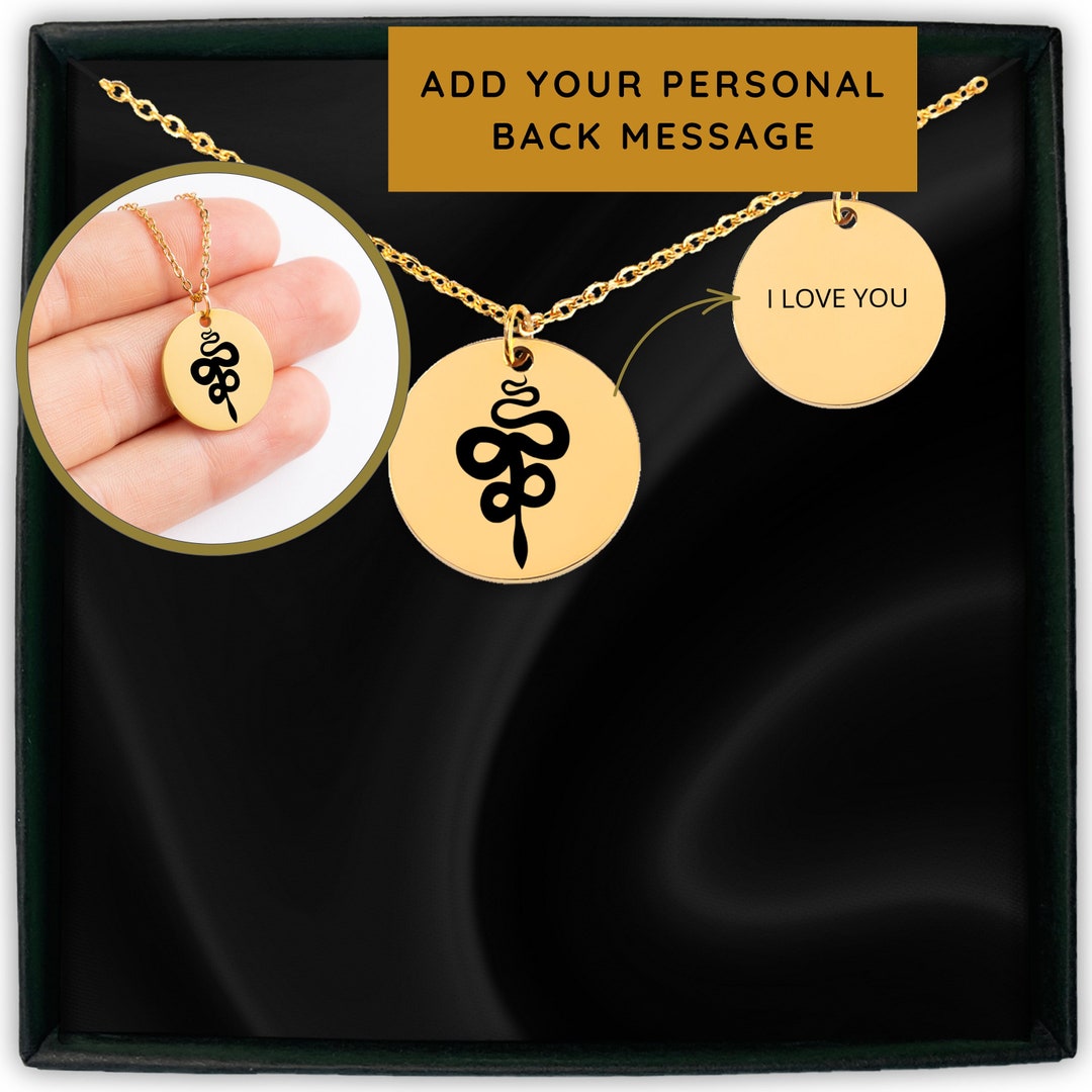 Personalized Good Omen Necklace GO Gomens Inspired Snake Crowley Good