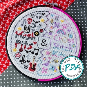 Mosh Pits & Cross Stitch Kits Pattern: Alternative Gothic Floral (PDF Pattern)