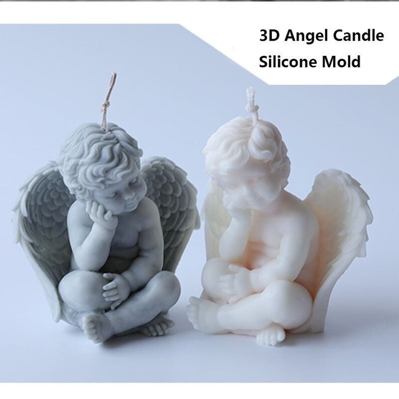 Stampo In Silicone A Forma Di Bambino Angelo Con Ali Di Farfalla – Per Sapone, Gesso E Resina, 8,5 Cm, LOVELEGIS - 4