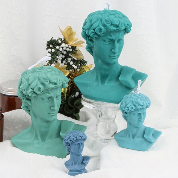 Stampo scultura 3D David decorazione ambiente casa hobby arredo scultura maschile mezzobusto corpo umano arte artigianato - 3 dimensioni