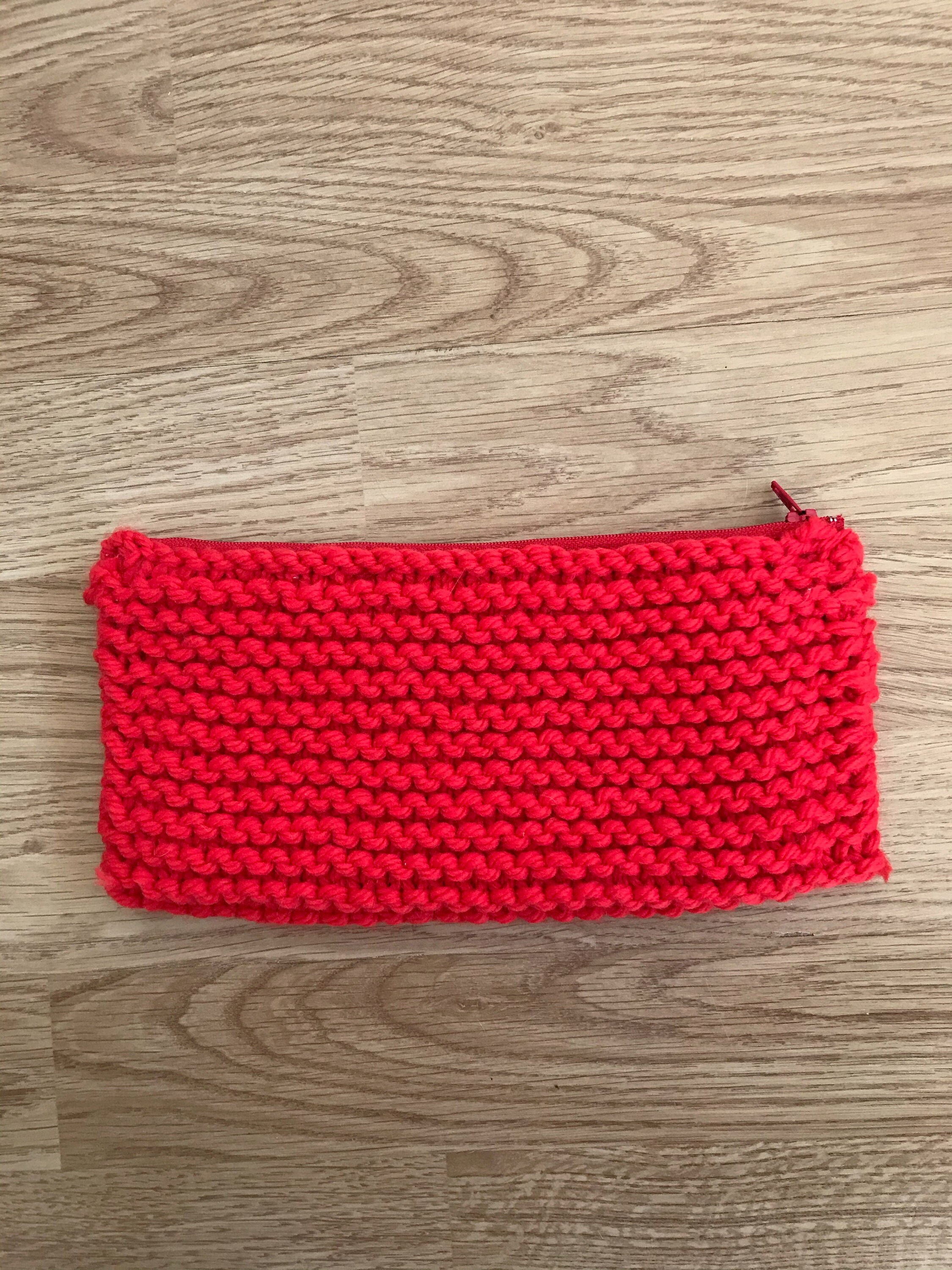 Trousse/Pochette Rouge 100% Fait Main