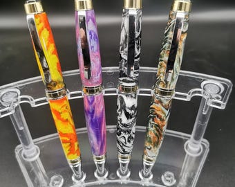 Handmade resin 'cigar' style ballpoint pen