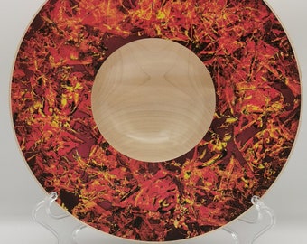 Handmade wooden decorative bowl