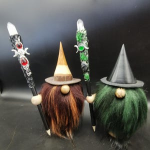 Handmade wooden wizard gonks