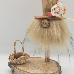 Handcrafted wooden Scarecrow gonk