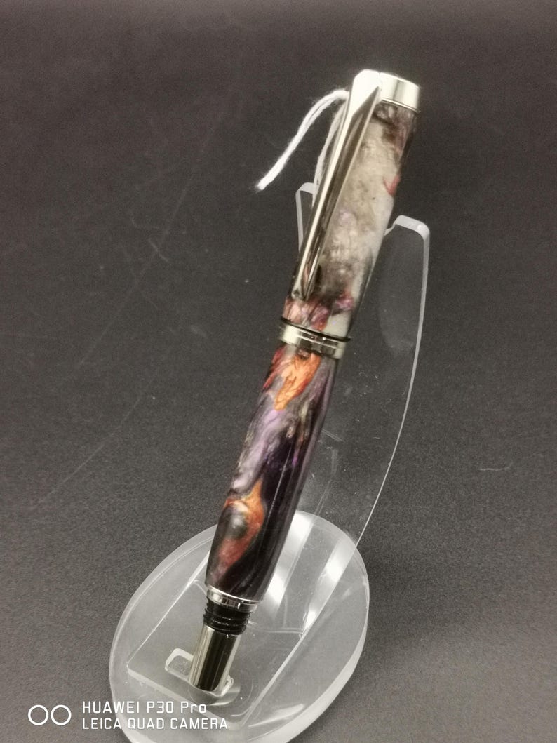 Fountain/Rollerball pens, handmade with Alumilite clear resin image 7