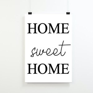 Home Sweet Home Print, Home Sweet Home, House Prints, Home Prints, Wall Decor, Wall Art, Housewarming Gifts, A4 Print, Digital Downloads