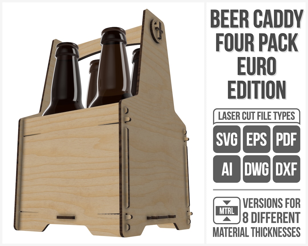 Beer Caddy 4pack Euro Edition Laser Cut Files Etsy