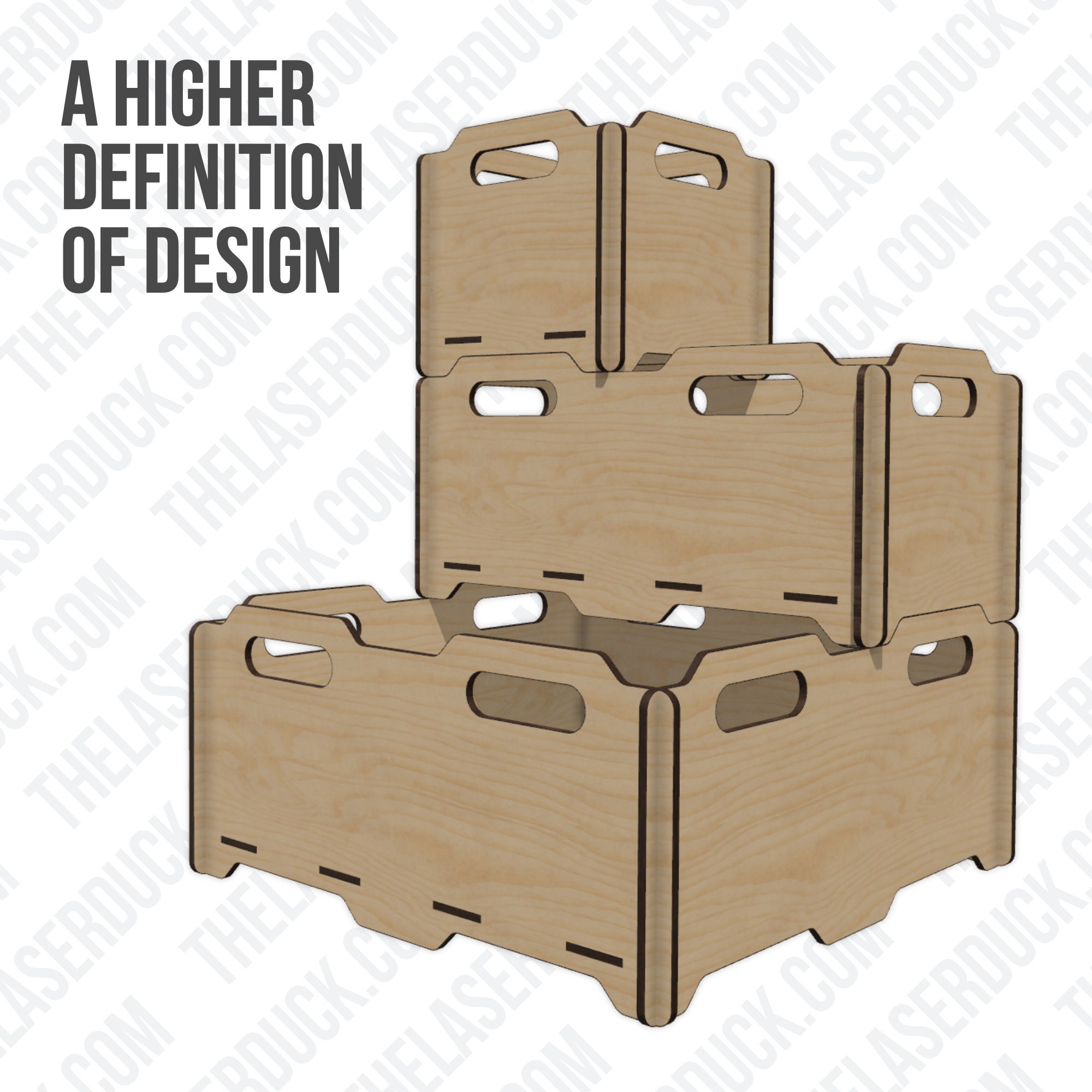 Stackable Crates | Storage & Organizing | Laser Cut Digital Files SVG ...