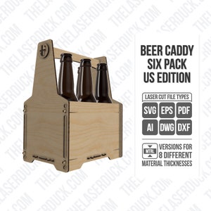Beer Caddy | 6-Pack | US Edition | Laser Cut Files