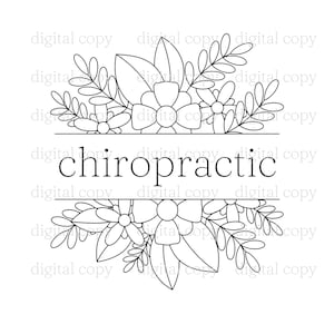 Floral Chiropractic Logo Bundle | Natural Crack-Ups | Digital Design