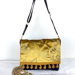 Sac à bandoulière, sac pour femme, sac élégant, sac fait main, sac artisanal, sac en tissu, cadeau pour elle, sac artisanal