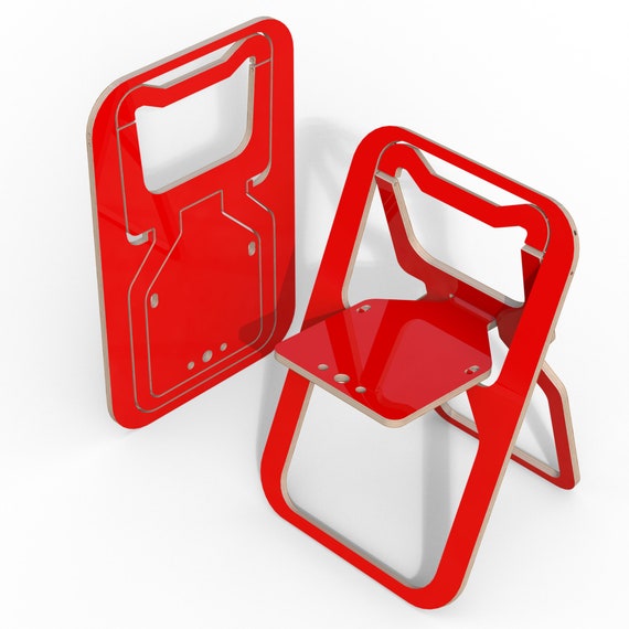 Folding Chair Made From a Single Piece of Wood Folding Chair Etsy