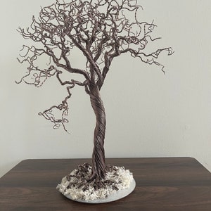 Brown Wire Tree Sculpture, Bonsai tree, Tree of Life, Wire tree art, Desk Ornament, Home Decor, Industrial Decor,Mother or Father's Day Gift