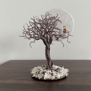 Brown Wire Tree Sculpture, Bonsai tree, Tree of Life, Wire tree art, Desk Ornament, Home Decor, Industrial Decor,Mother or Father&#39;s Day Gift