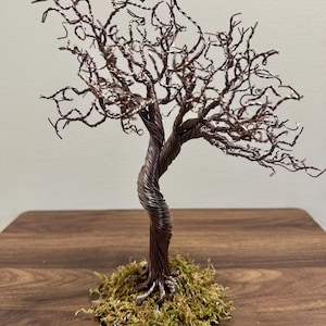 Aluminum Wire Tree Sculpture, Handmade Autumn Decor image 1