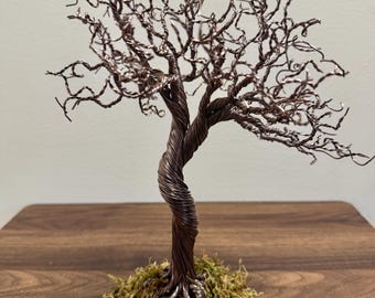 Aluminum Wire Tree Sculpture, Handmade Autumn Decor