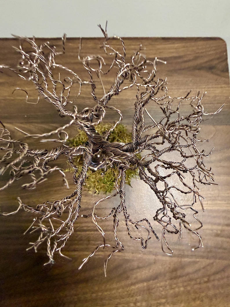 Aluminum Wire Tree Sculpture, Handmade Autumn Decor image 3
