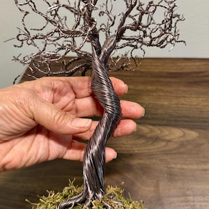 Aluminum Wire Tree Sculpture, Handmade Autumn Decor image 4