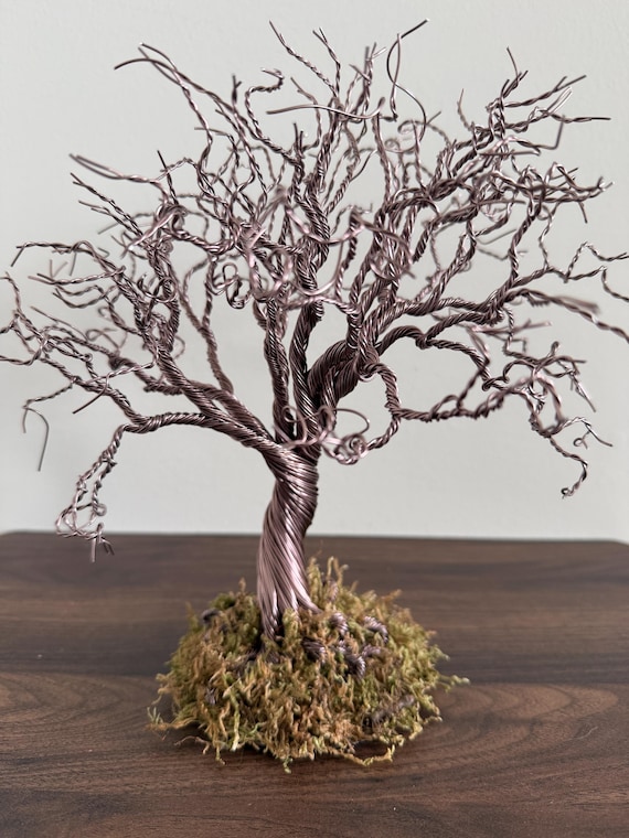 Aluminum Wire Tree Sculpture, Handmade Autumn Decor